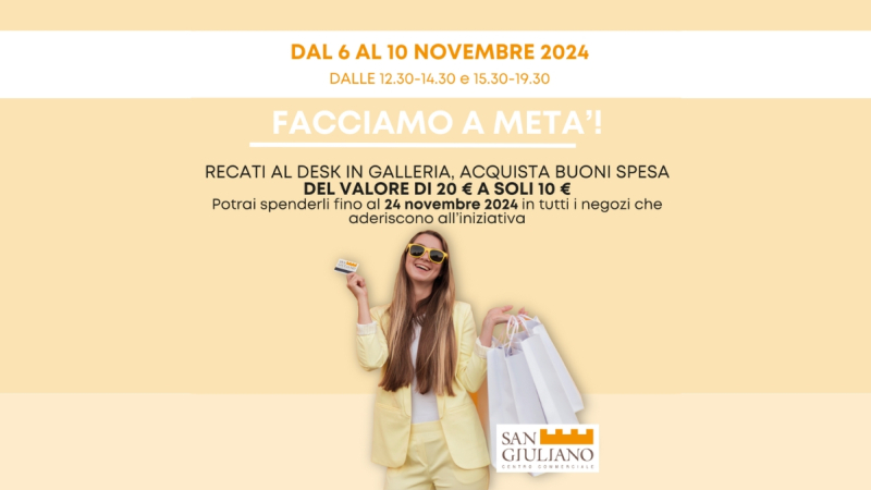 Dal 6 al 10 Novembre torna 