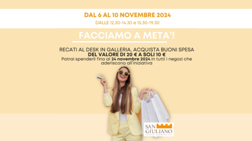 Dal 6 al 10 Novembre torna 